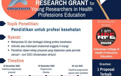 ARCHIPELAGO SCHOLAR RESEARCH GRANT FOR YOUNG RESEARCHERS IN HEALTH PROFESSIONS EDUCATION