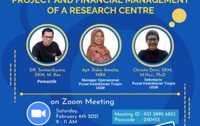 Sharing session dengan Topik “Project and Financial Management of A Research Center”